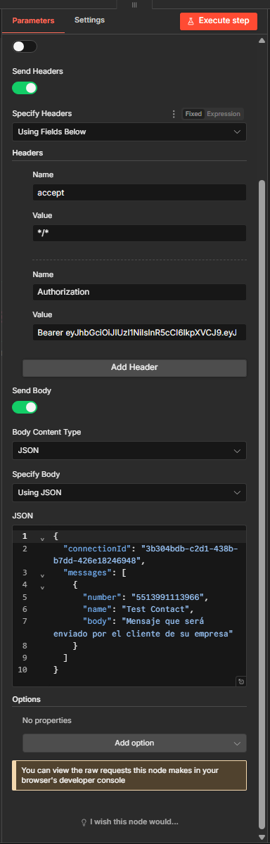 Cómo configurar el body en JSON del nodo HTTP Request en n8n