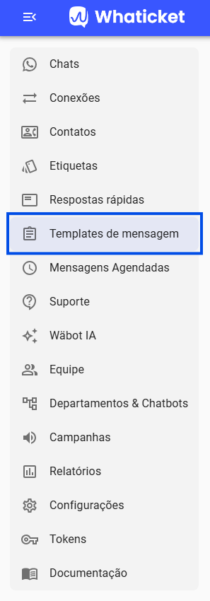 Como abrir Modelos e Flows no menu da Whaticket