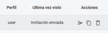 Acciones disponibles para una invitación pendiente en Equipo en Whaticket